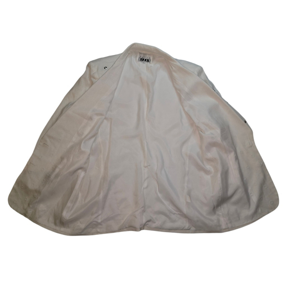 Vintage Women's David Bijan Studded River White Linen Blazer Size 14 - Picture 5 of 10